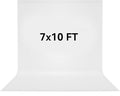 7 x 10 FT White Backdrop, 100% Polyester Photography Backdrop Foldable Washable by Vevelux