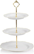 Sweejar 3 Tier Ceramic Cake Stand Wedding, Dessert Cupcake Stand by Sweejarco1949