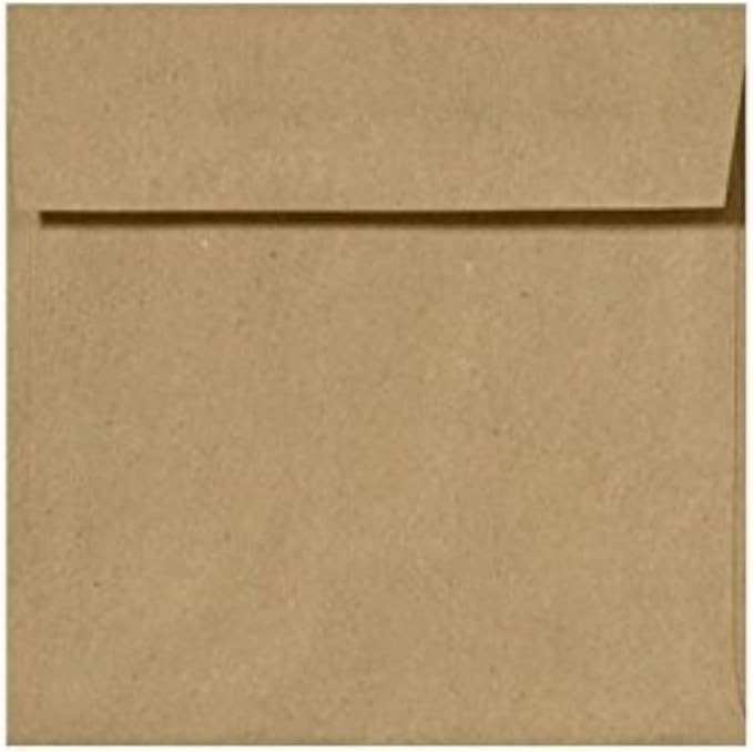 LUXPaper Square Invitation Envelopes | Peel & Press | 5" x 5" | Grocery Bag by LUXPaper