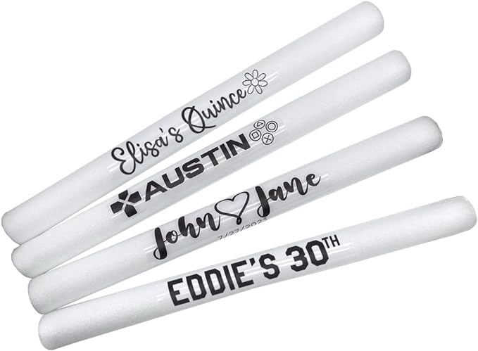 Pack of 100 Custom LED Party Foam Light Sticks Batons - Image 4