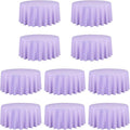 LTC LINENS 10 Pack 120 Inch Round Tablecloth Lavender by LTCLINENS