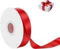Red Satin Ribbon 1 Inch Wide x 50 Yards, Double Sided Polyester Ribbon by Unknown