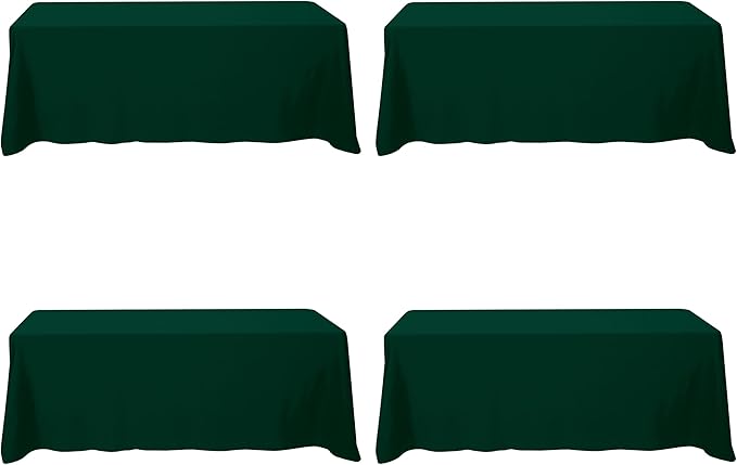 BRILLMAX 4 Pack Hunter Green Tablecloths by BRILLMAX