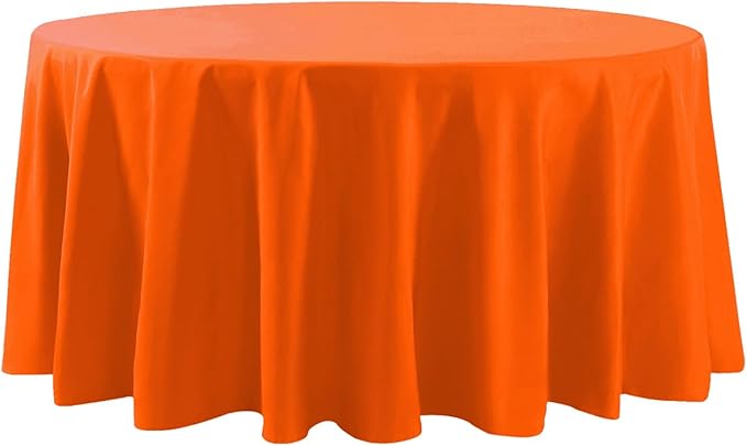 120 inch Round Tablecloth Washable Polyester Table Cloth Decorative Table Cover - Image 2