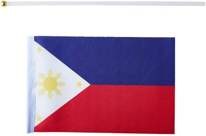 Philippines Flag Filipino Flag, Small Mini Handheld Philippines Flags on Stick - Image 4