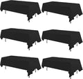 6 Pack Black Table Cloth Rectangle Table 60 x 126 Inch Tablecloths by TableClothAndTableRunner