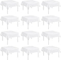 fani 12 Pack Square Tablecloth 52 x 52 Inch, Washable Polyester Table Cloth by fani