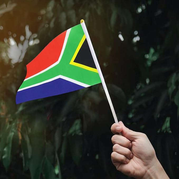 South Africa Flag South African Flag, Small Mini Handheld South Africa Flags on - Image 5