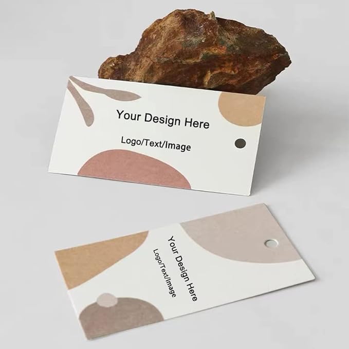 1000 Pcs Custom Hang Tags, Personalized Your Logo Photo and Text Design Price - Image 5