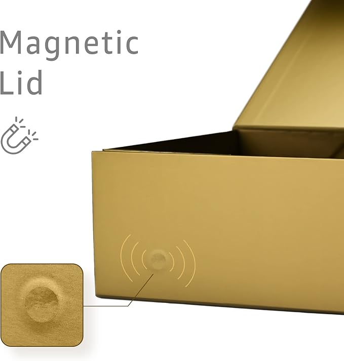 LIFELUM Empty Gift Boxes 1 Pack 13.85 x 8.35 x 4.45 inch Rectangle Collapsible - Image 3