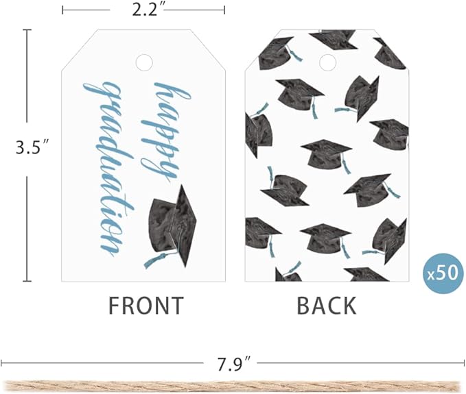 50 Pcs Graduation Gift Tags, Congrats Grad Party Favors Gift Tags - Image 4