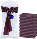 MDS Pack of 125 PCS Satin Chair Sashes Charmeuse Sateen Dining Chair Bows by MDS