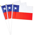 Chile Flag Chilean Flag, Small Mini Handheld Chile Flags on Stick by Mflagperft