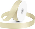 KMER LIFE 1 Inch Wide x 50 Yards Ivory Single Faced Polyester Satin Ribbon by KMERLIFE