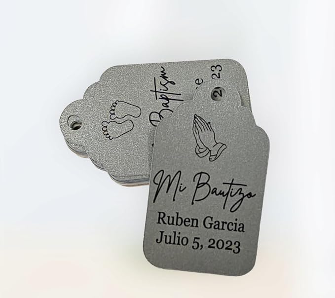 Mi Bautizo Baptism Christening Personalized Thank You Tags 20 pcs - Image 7