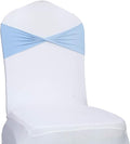 VDS Pack of 25 PCS | Baby Blue | Spandex Chair Sashes Bows Without Buckle | by VDS