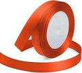 KMER LIFE Solid Color Autumn Orange Satin Ribbon 5/8 Inches x 25 Yards by KMERLIFE