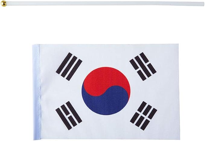 South Korea Flag South Korean Flag, Small Mini Handheld South Korea Flags on - Image 4