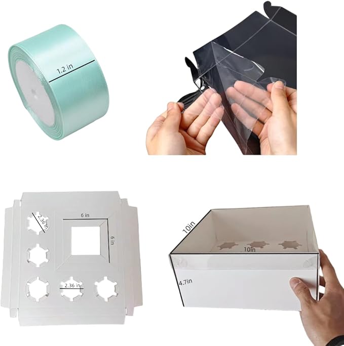 Bento Cake and Cupcake Box 2-in-1 4-inch Cake and 5 Cupcakes Box 5 Sets - Image 2