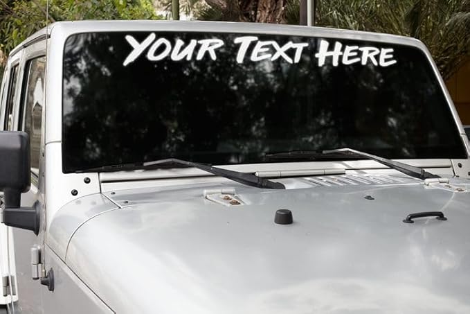 VulgrCo Custom Windshield Sticker, Create Your Own Custom Vinyl Decals by VulgrCo