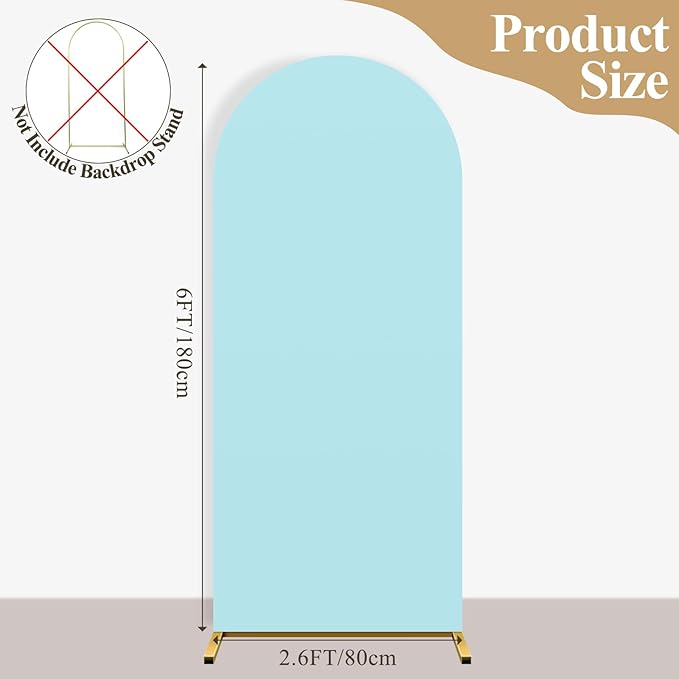 Ledido Wedding Arch Backdrop Cover 6FT Arch Covers Fitted Stretchy Spandex - Image 2