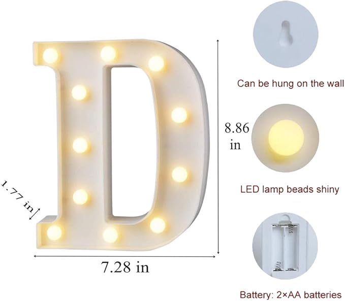 MUMUXI Marquee Light Up Letters | Large Light Up Numbers | Battery Powered and - Image 2