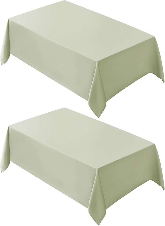 VidaFete Tablecloth 2 Pck 90 * 156inch Rectangle Table Cloth Polyester by VidaFete