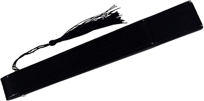 Amajiji 8.27" Hand Held Bamboo Silk Folding Fan Hand Fan, Chinese/Japanese - Image 3