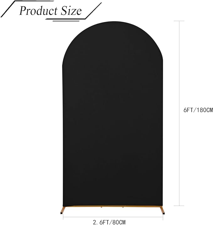 bricia Wedding Arch Backdrop Stand Cover, 6FT Double Sided Stretchy Arch Cover - Image 2