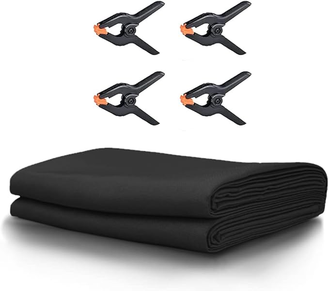 10X20ft Black Photo Backdrops for Photography, LCUIRC Two Rod Pocket Backdrops - Image 7