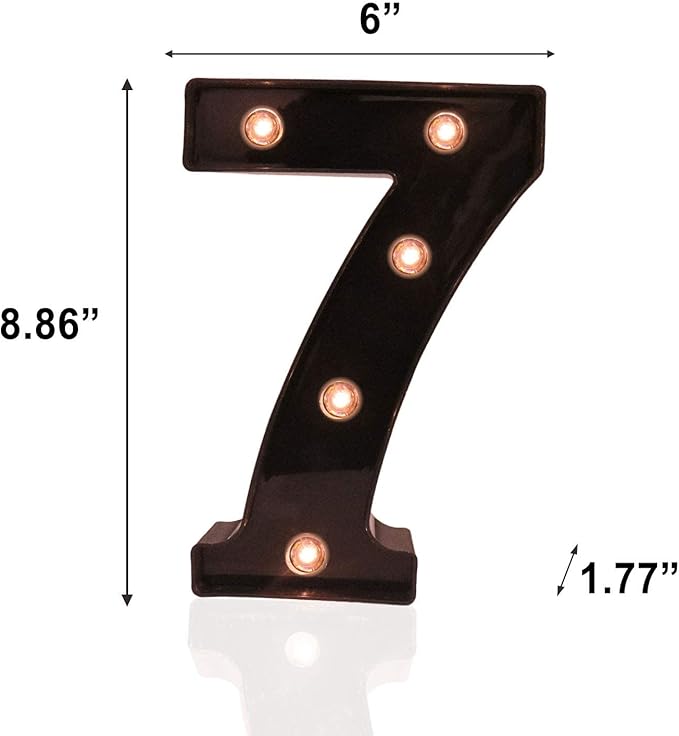 Light Up Black Alphabet Marquee Number Sign LED Marquee Number Lights Sign - Image 6