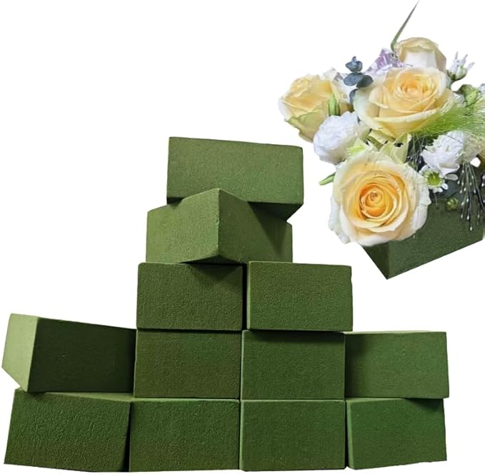 12Pack Square Floral Foam Blocks – Strong Water Absorption & Moisture Retention by Unknown