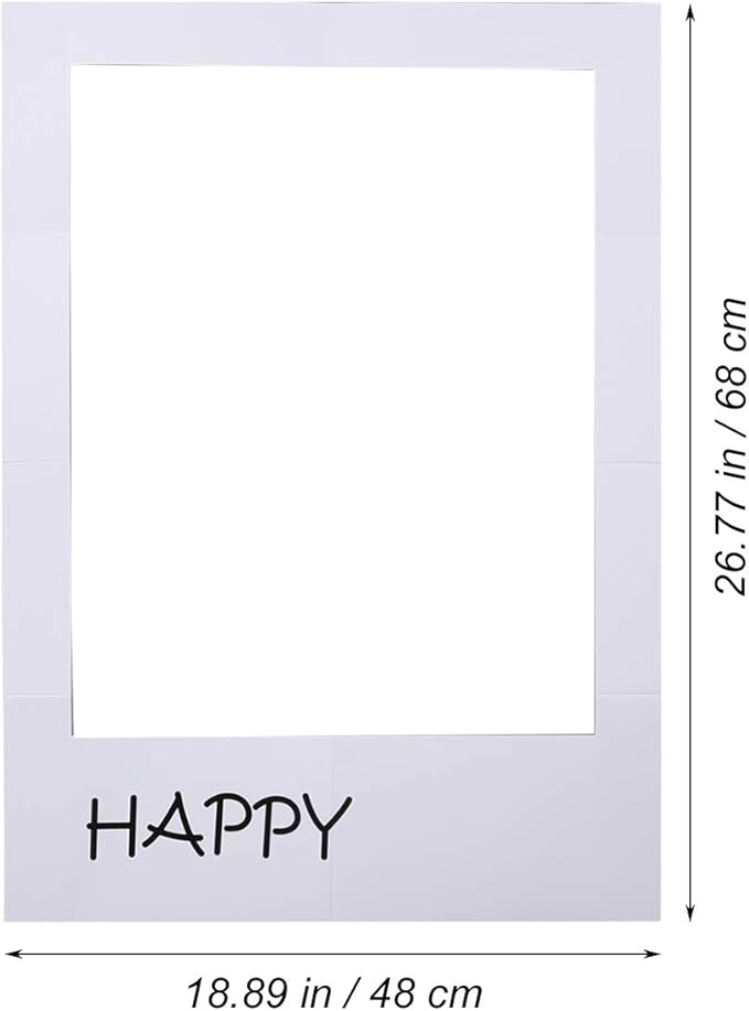LUOEM Happy Birthday Party Frame Photo Prop Birthday DIY Paper Picture Frame - Image 3