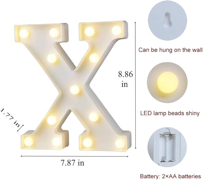 MUMUXI Marquee Light Up Letters | Large Light Up Numbers | Battery Powered and - Image 2