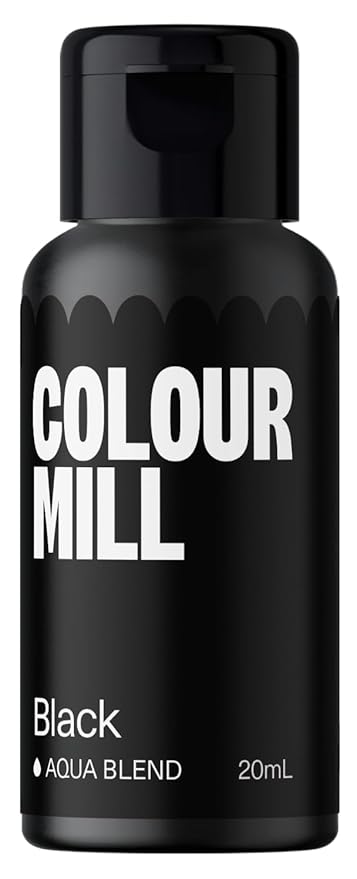 Colour Mill Aqua Blend Water-Based Food Coloring, 20 Milliliters Black by ColourMill