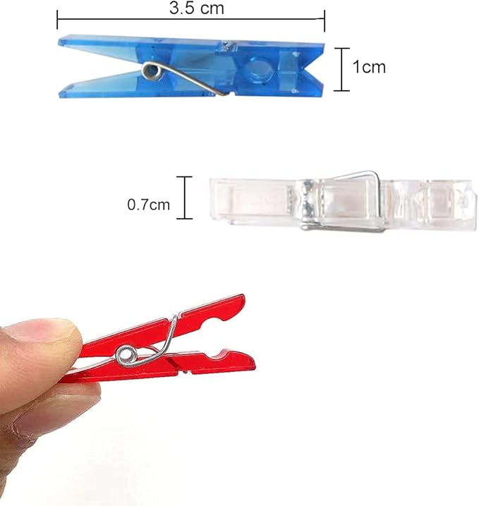 100pcs Mini Clear Hanging Photo Clips + 30m Twine - Image 6