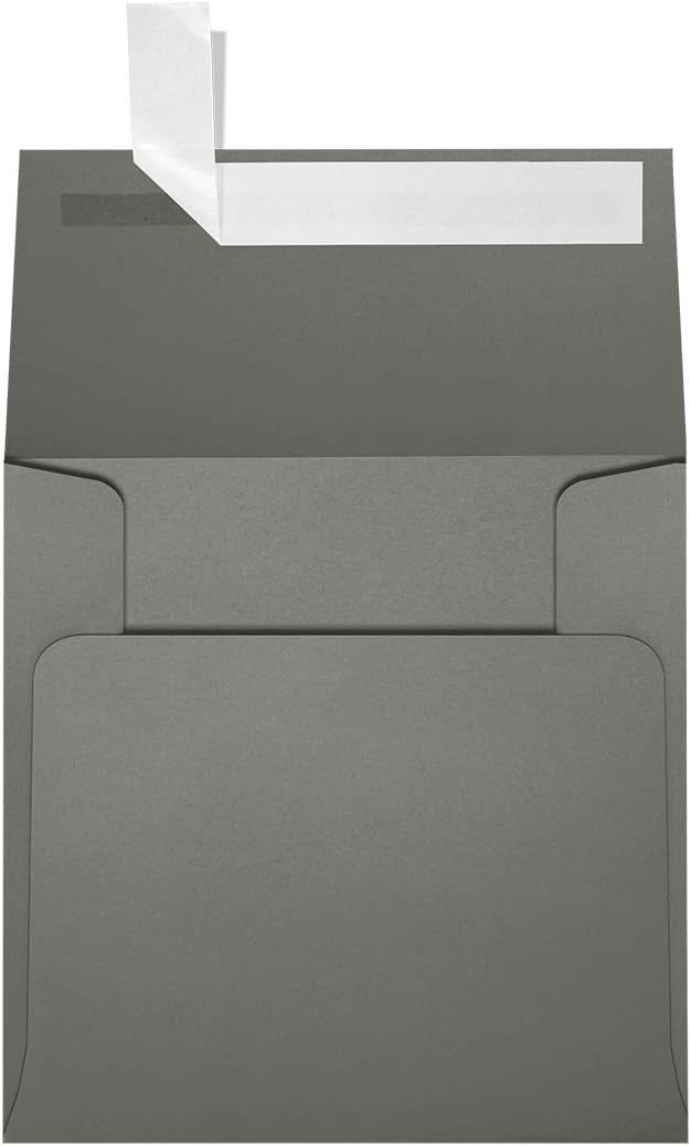 LUXPaper Square Invitation Envelopes | Peel & Press | 3 1/4" x 3 1/4" | Smoke by LUXPaper