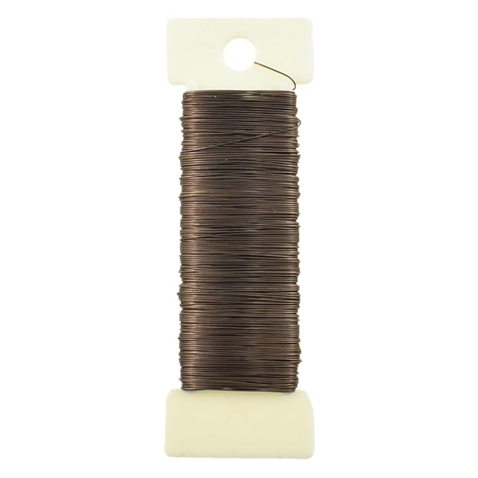 HAHIYO 26Gauge Coffee Color Metal Floral Wire by HAHIYO