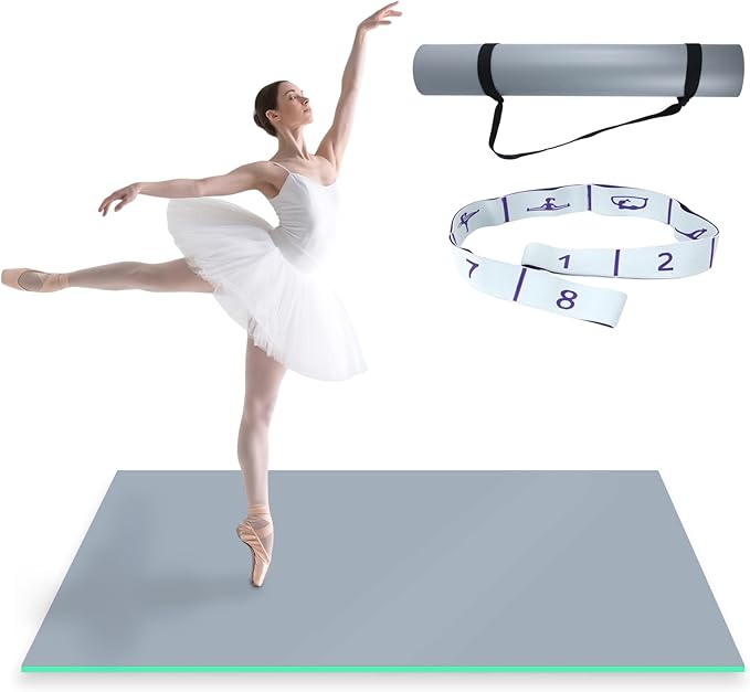 Dance Floor Mat Non-Slip with Shoulder Strap Portable and Dance Resistance Band by Unknown