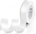 Double Face White Satin Ribbon 1 inch X 25 Yards Polyester White Ribbon by KMERLIFE