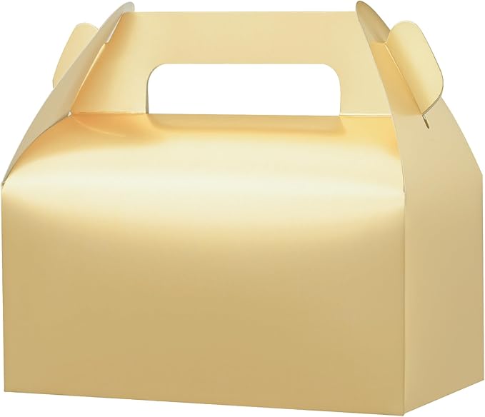 UnicoPak 30 Pack Gold Gable Treat Boxes, Party Favor Boxes, Gift Boxes by UnicoPak