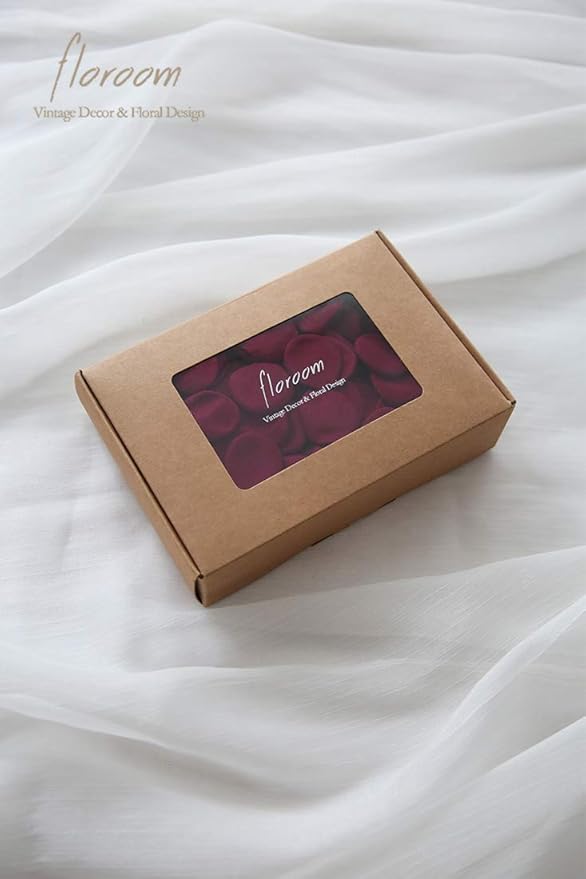 Floroom 500pcs Rose Petals Burgundy Faux Silk Flower Petals - Image 7