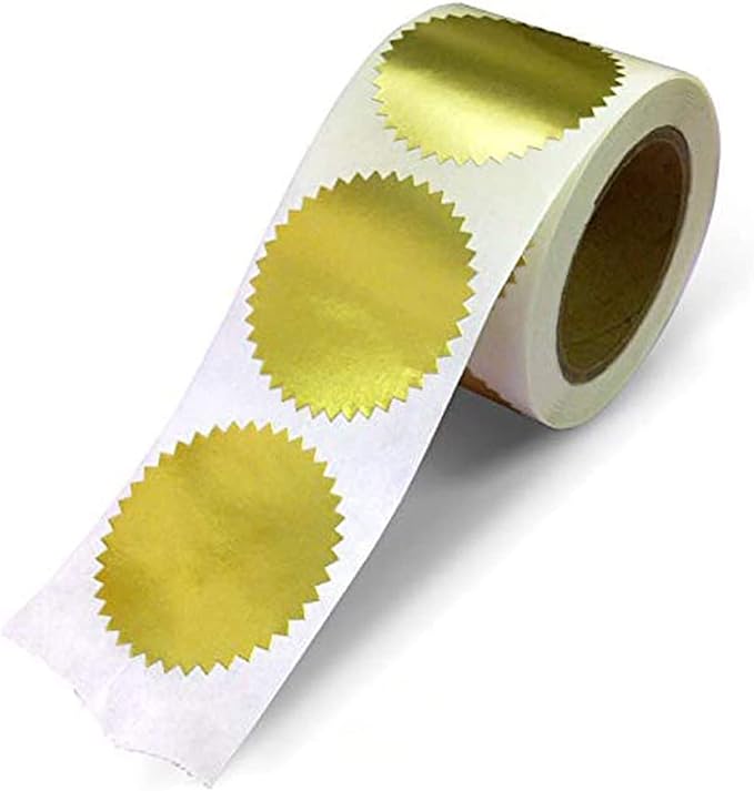 NextDayLabels Gold Seals for Certificates, Packaging and Envelopes by NextDayLabels