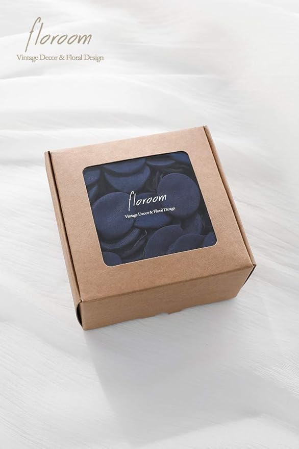 Floroom 300pcs Rose Petals Navy Blue Faux Silk Flower Petals - Image 5