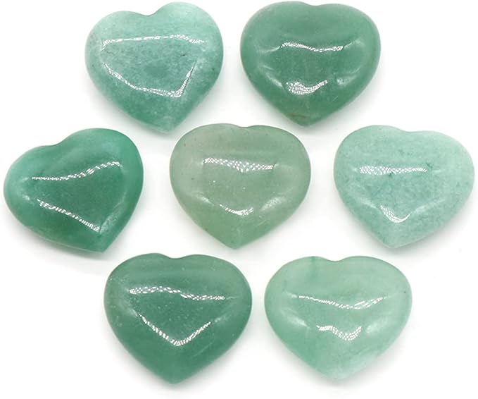 LE SKY 20 Pcs Natural Decorative Stones No Hole Heart Shape Healing Crystal - Image 9