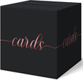 QIKSION Black Wedding Card Box, Rose Gold Foil Gift Card Box by QIKSION