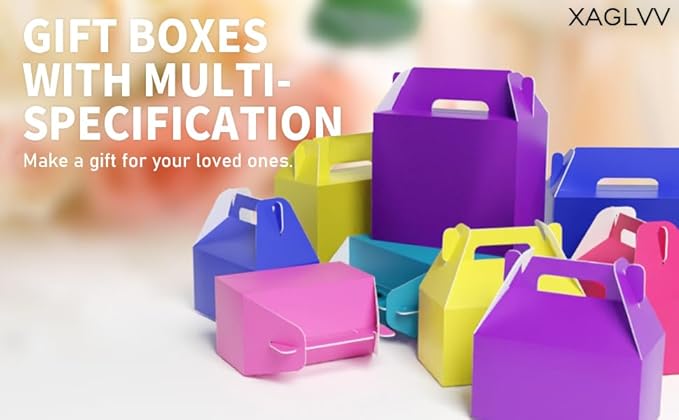 XAGLVV 24Pack Hot Pink Party Favor Treat Box Packs, 7 * 3.5 * 6.6 Inch Goodie - Image 8