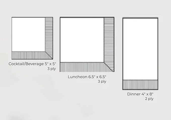 IHR Ideal Home Range Cocktail Napkins Disposable 3-Ply Paper Party Napkin Pack - Image 4