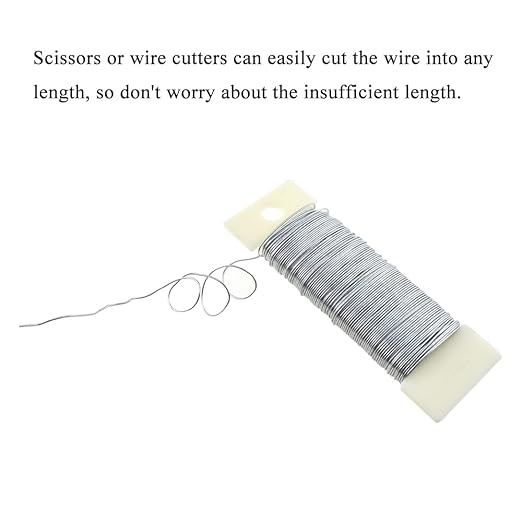 HAHIYO 22Gauge Silver Flexible Floral Wire - Image 5