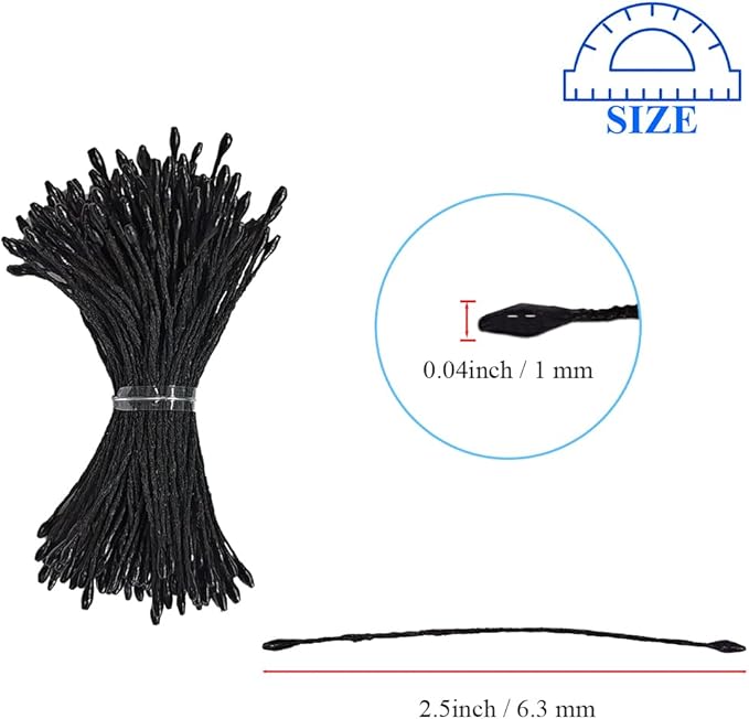 HAHIYO 1000Pcs 1mm Black Pearl Double Head Flower Pistil - Image 2
